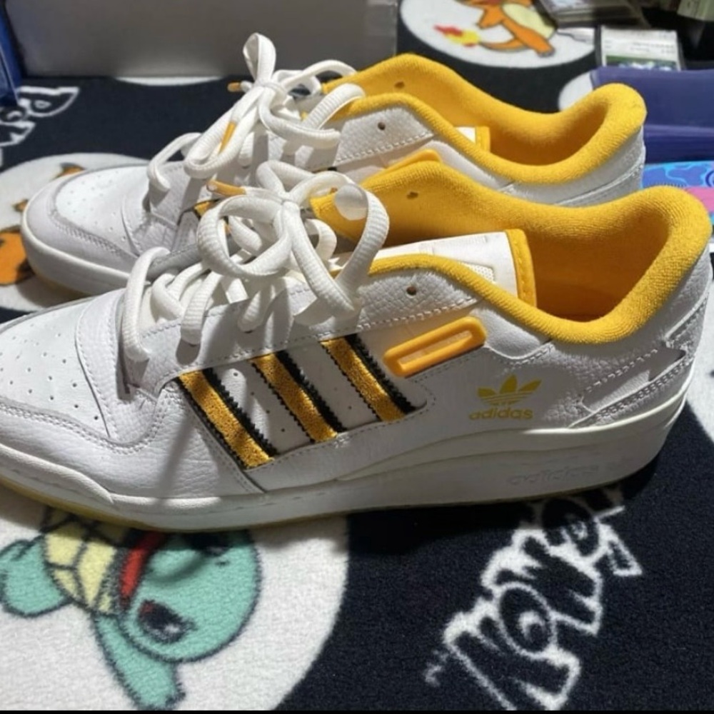 Adidas Forum Low City Pack Los Angeles White Yellow Shoes GY2670 Men's Sz 10.5